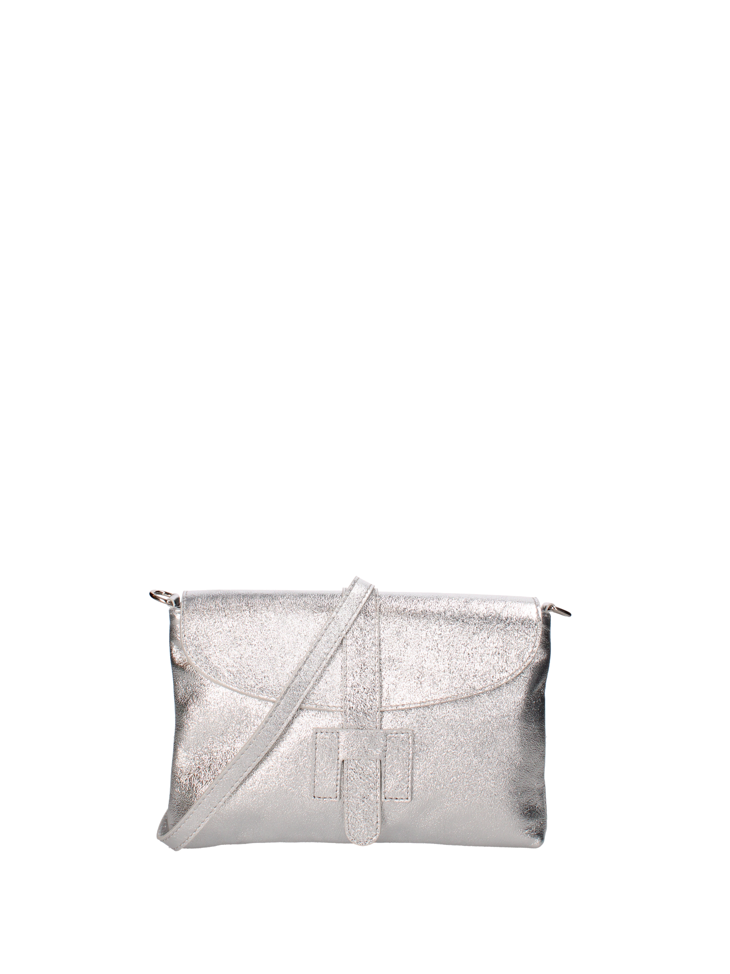 Viola Castellani Clutch Bag Argento Genuine leather