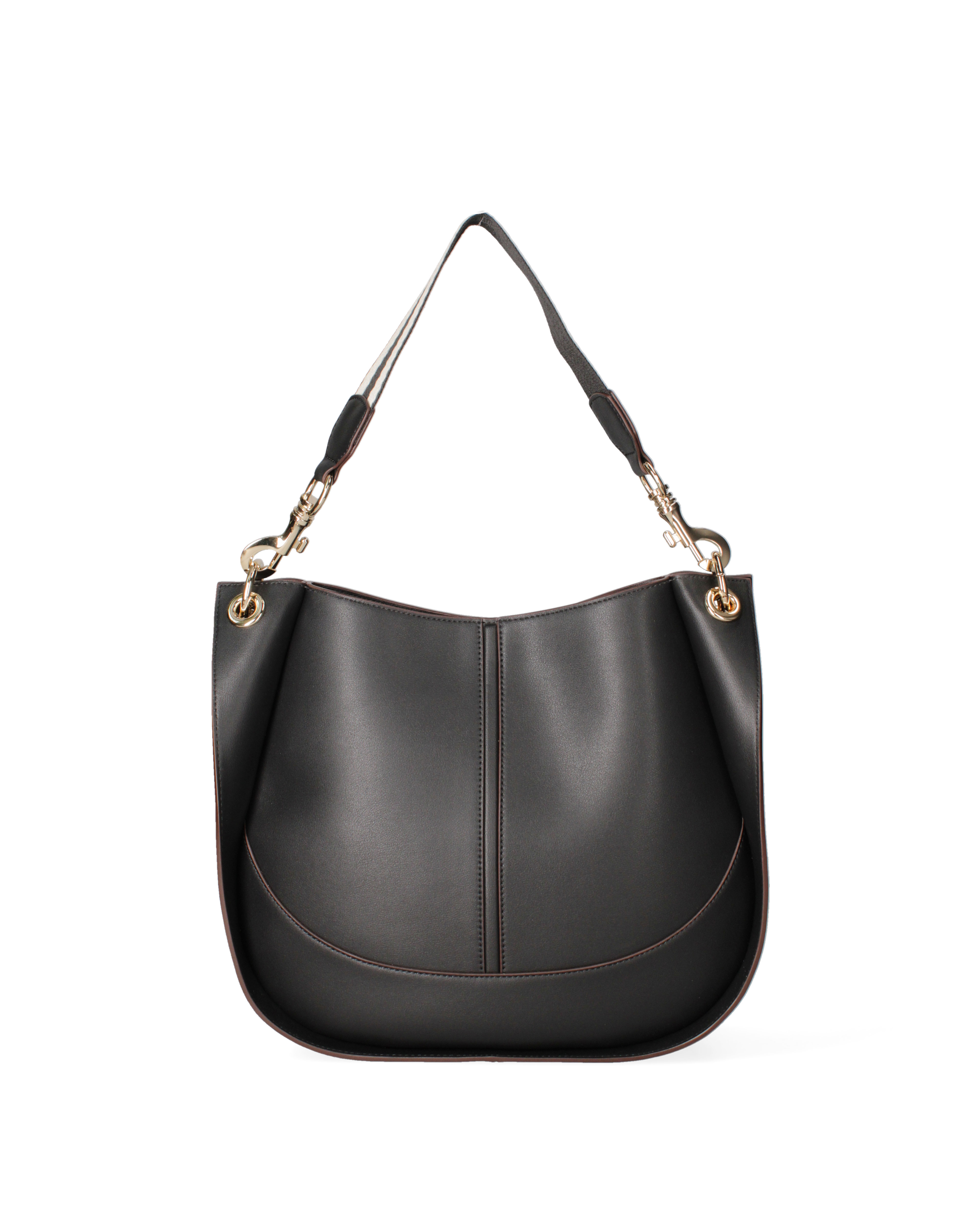 Viola Castellani Shoulder Bag Nero 100% recycled leather