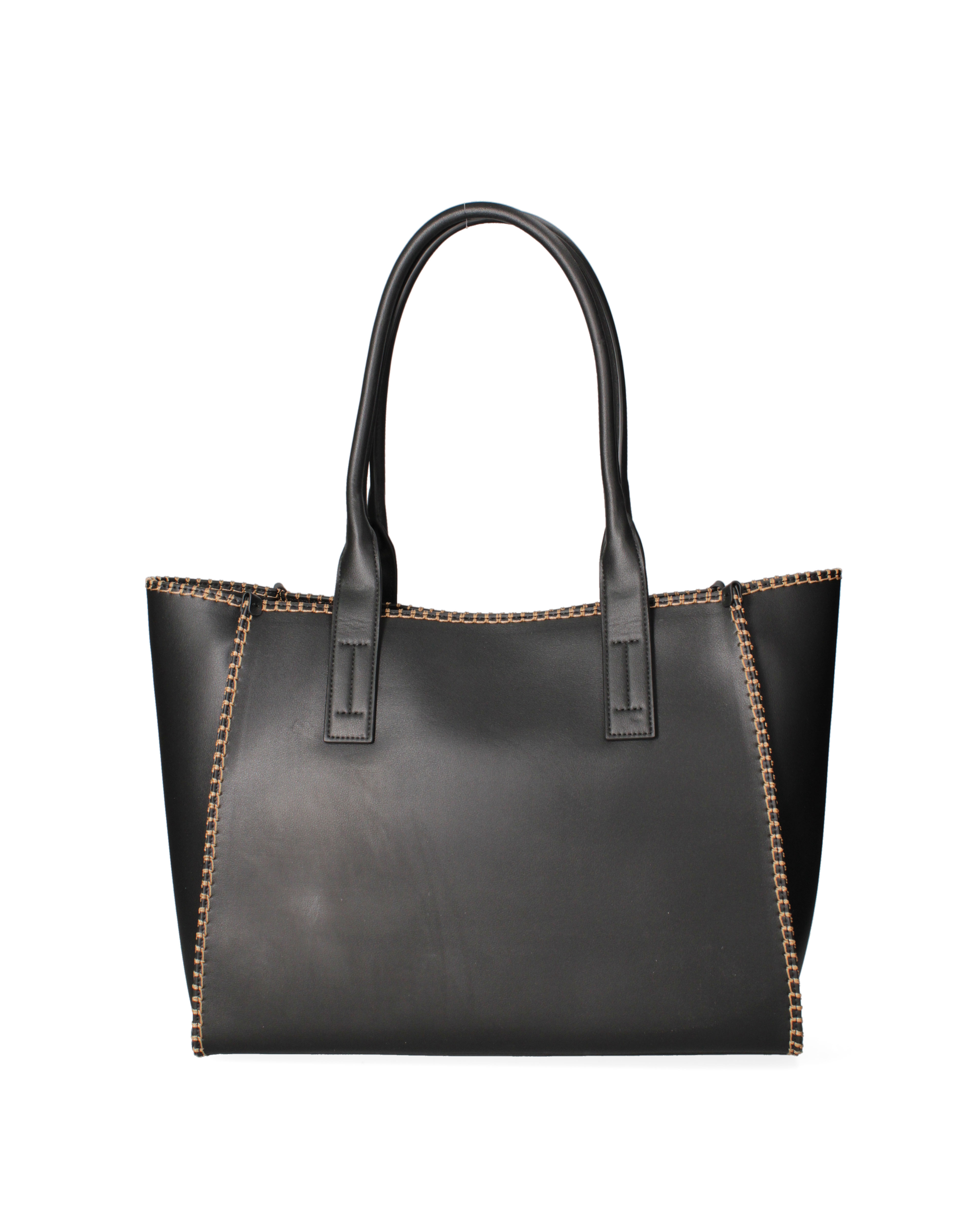 Viola Castellani Shoulder Bag Nero 100% recycled leather