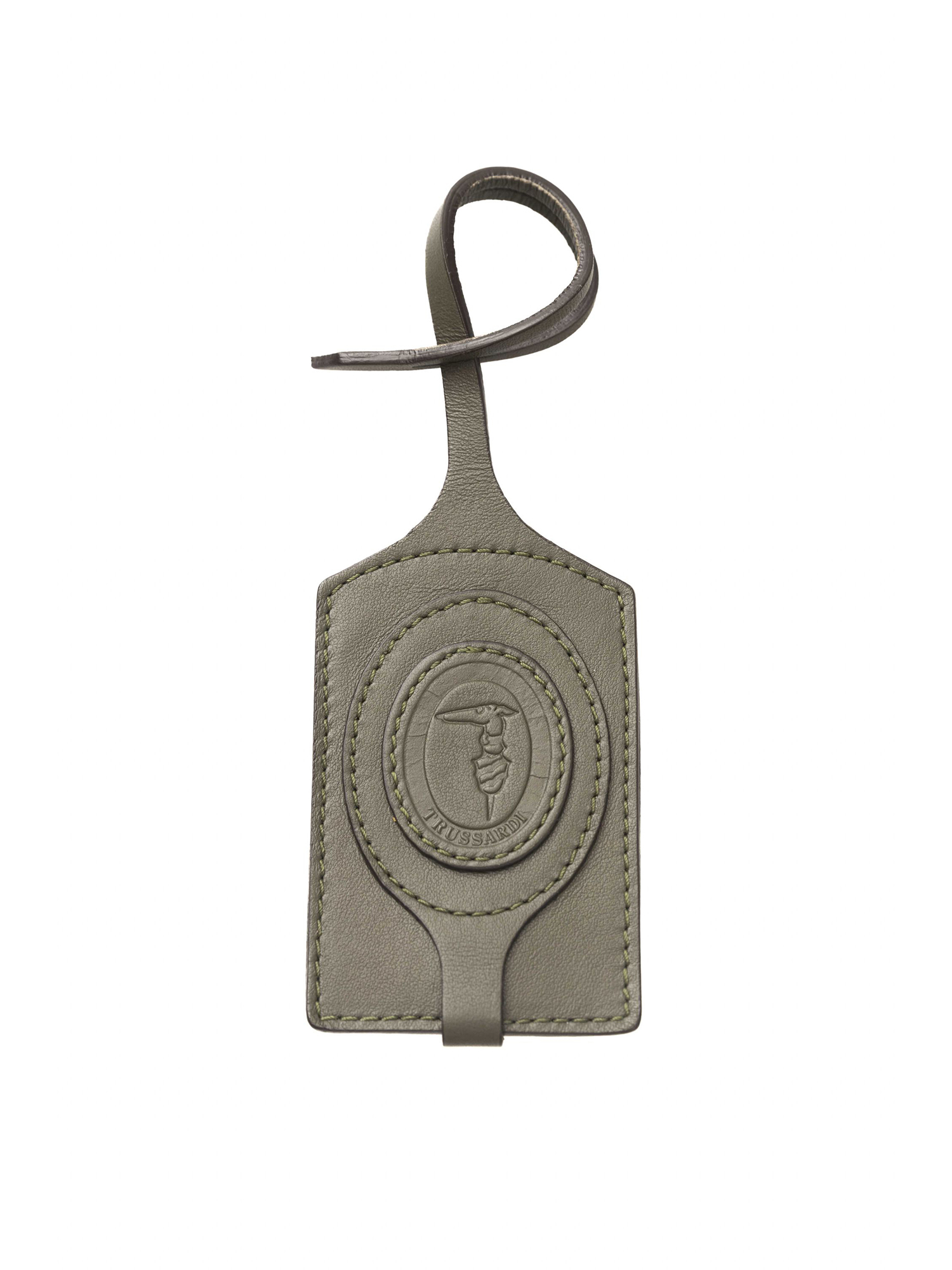 Trussardi Charm Verde militare 100% Calf Leather