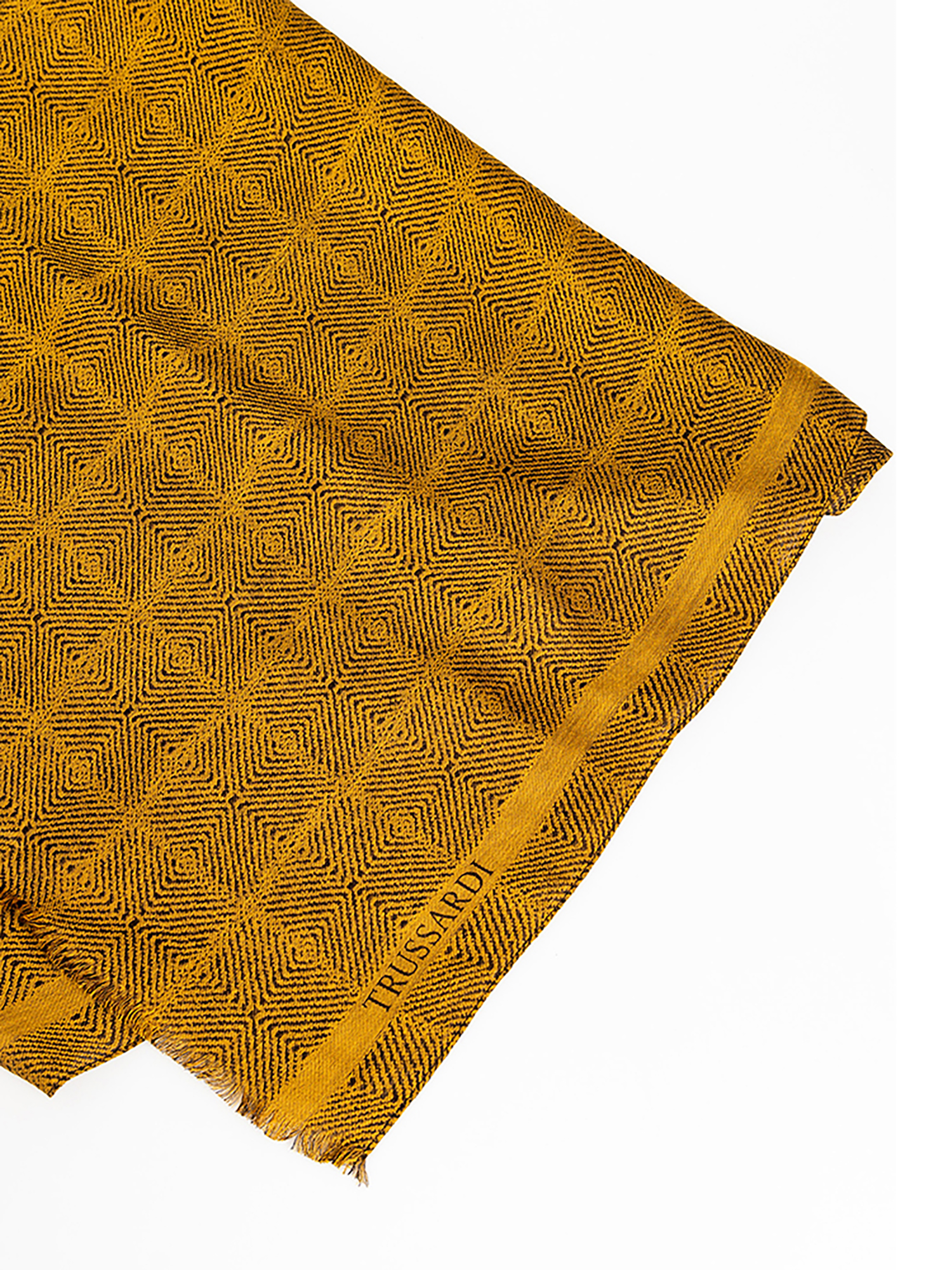 Trussardi Scarf Senape Mixed Viscose and Sisal