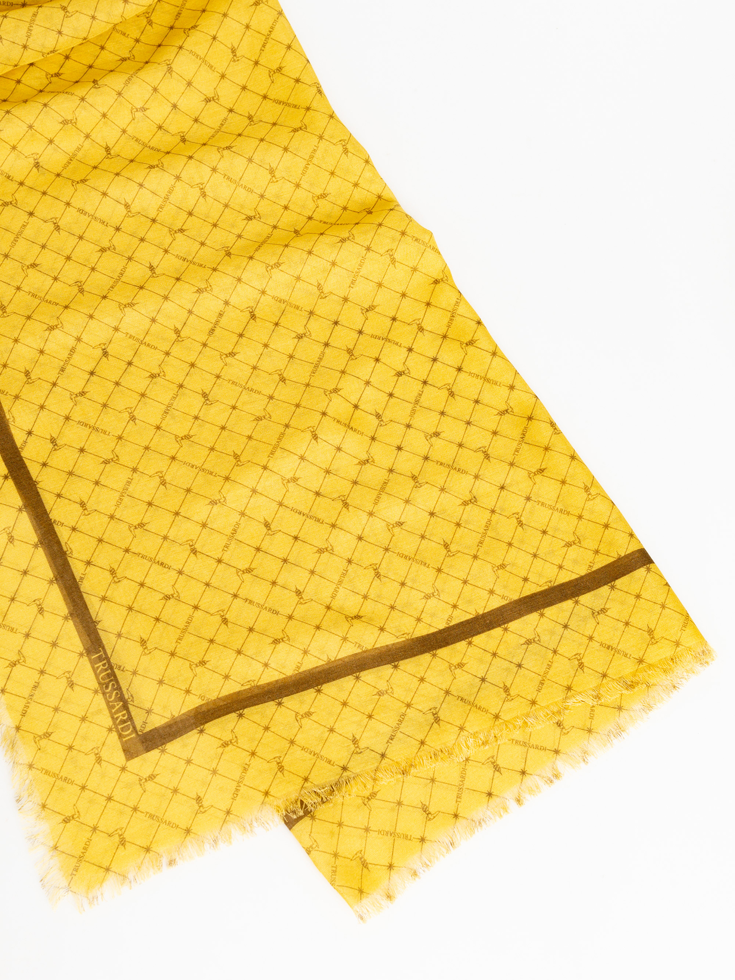 Trussardi Scarf Giallo Mixed Modal and Cupro