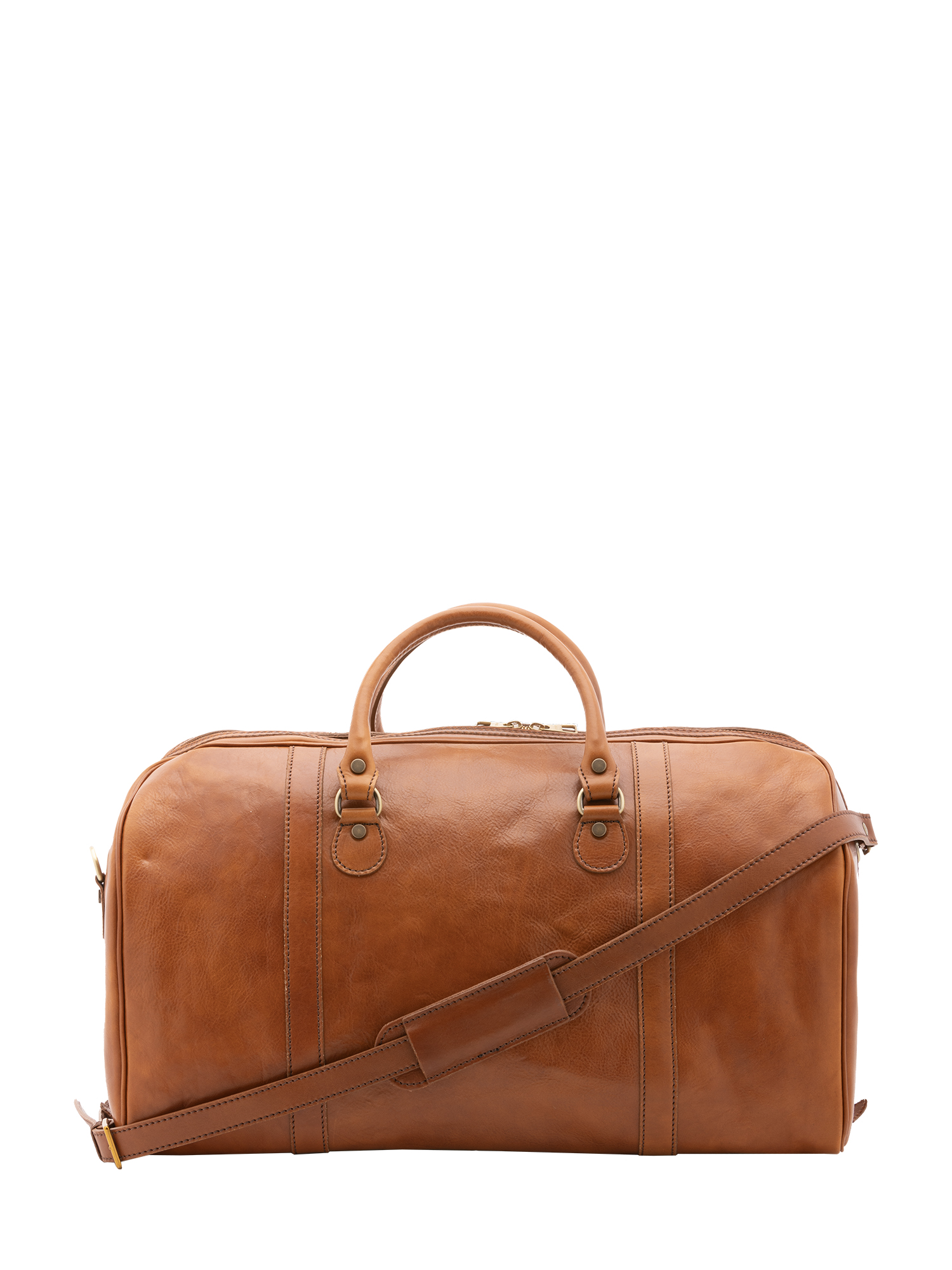 Alessia Firenze Travel bag miele Genuine Leather