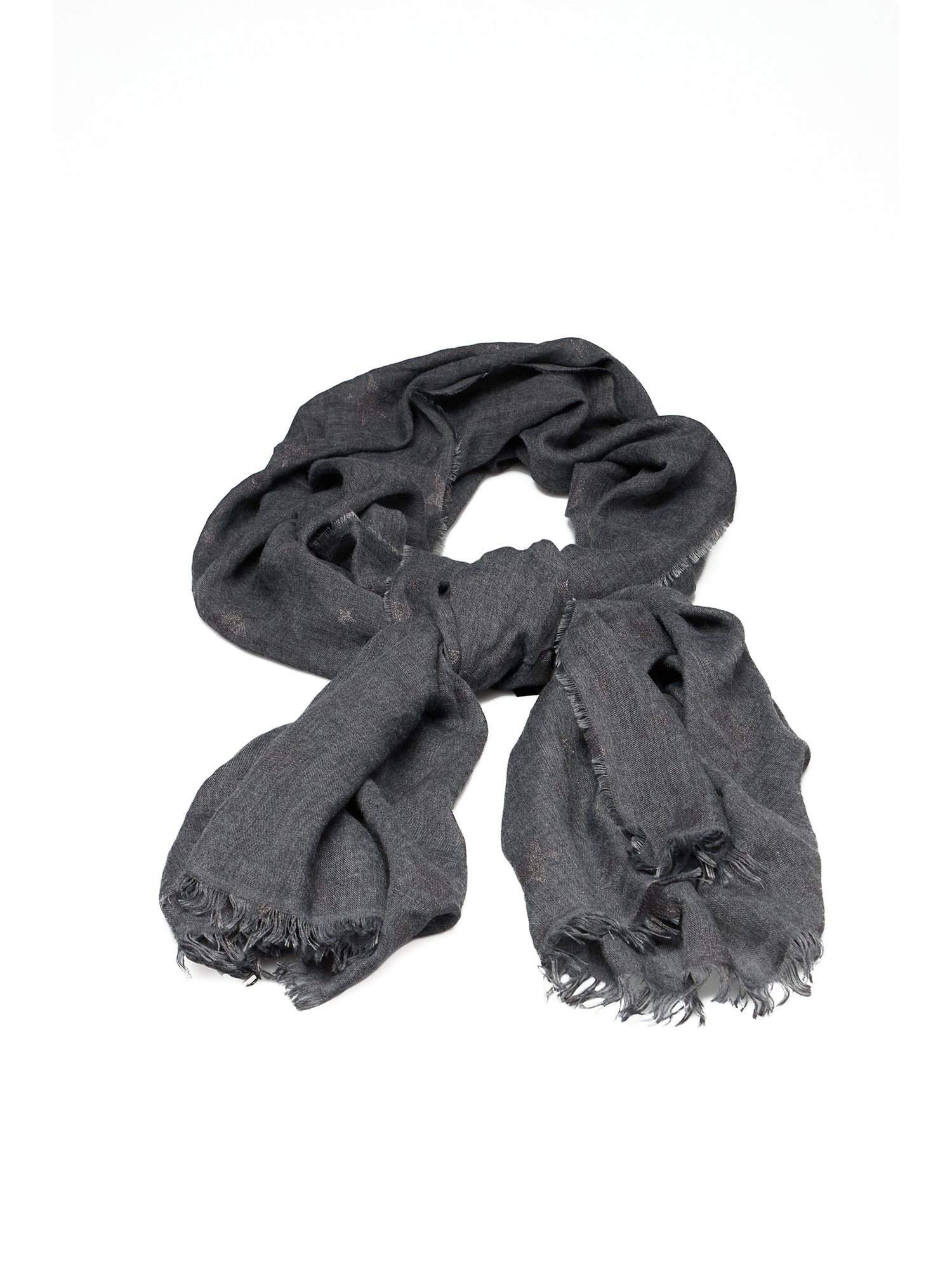 Trussardi Jeans Scarf Nero e Blu Mixed Viscose and Poliammide