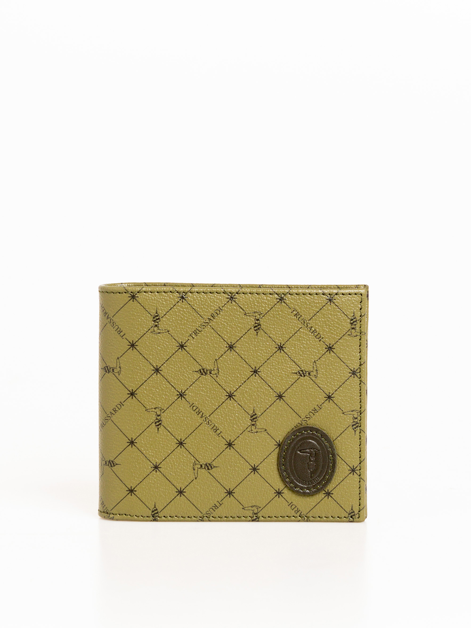 Trussardi Wallet Verde 100% Leather