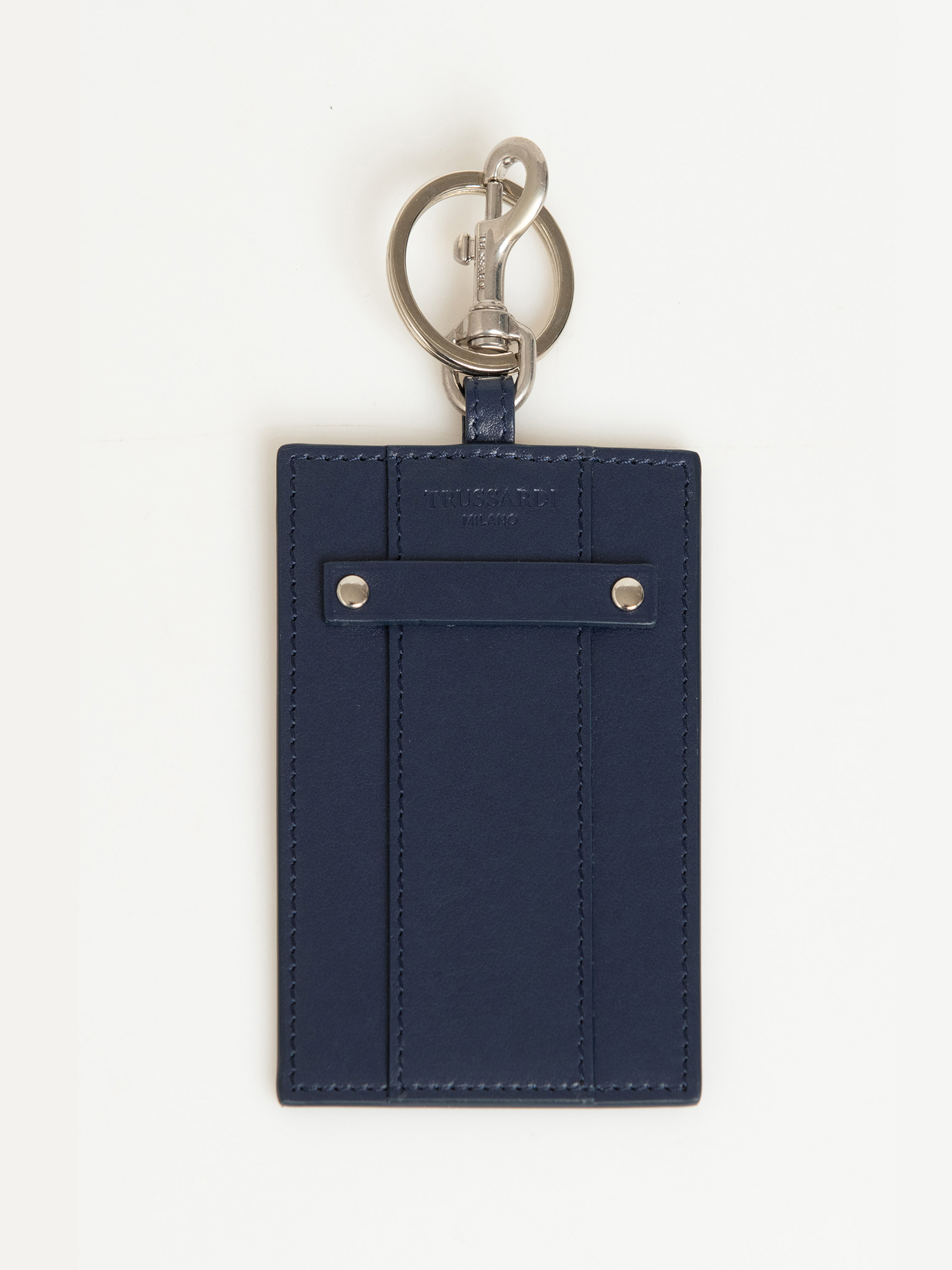 Trussardi Keyring Blu 100% Leather
