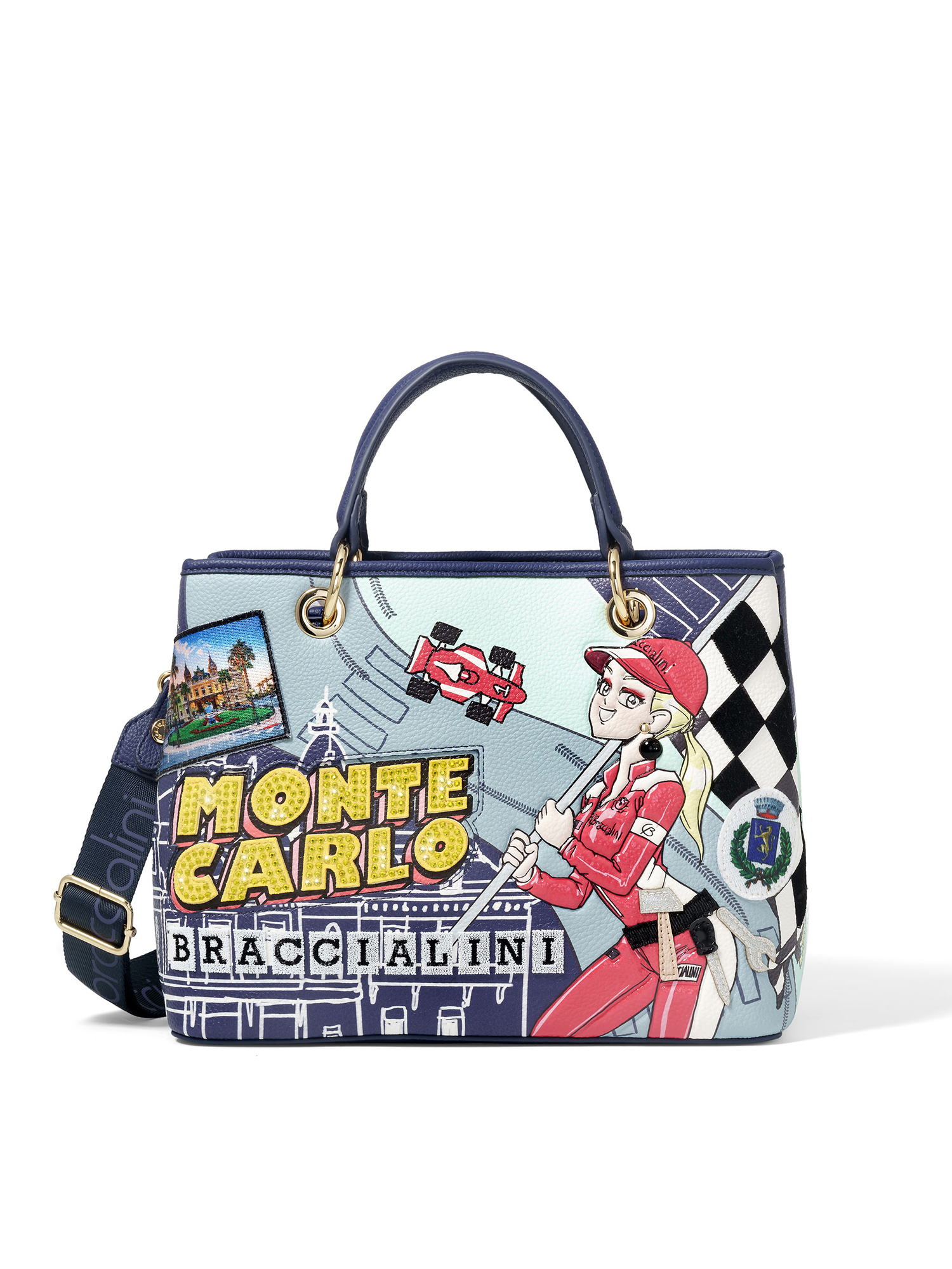 Braccialini Handbag Multicolore Mixed Polyester + Polyurethane