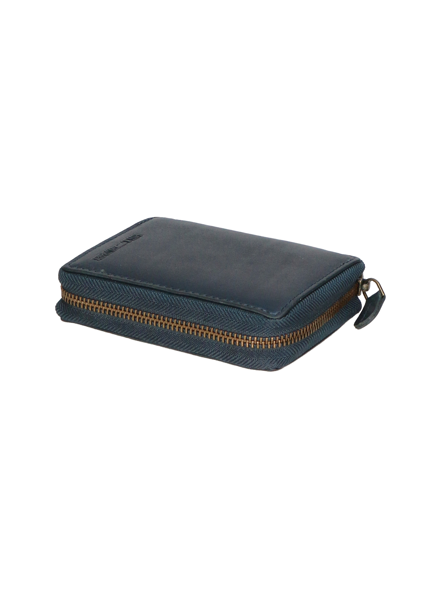 Hill Burry Wallet Blu Calf Grease Leather