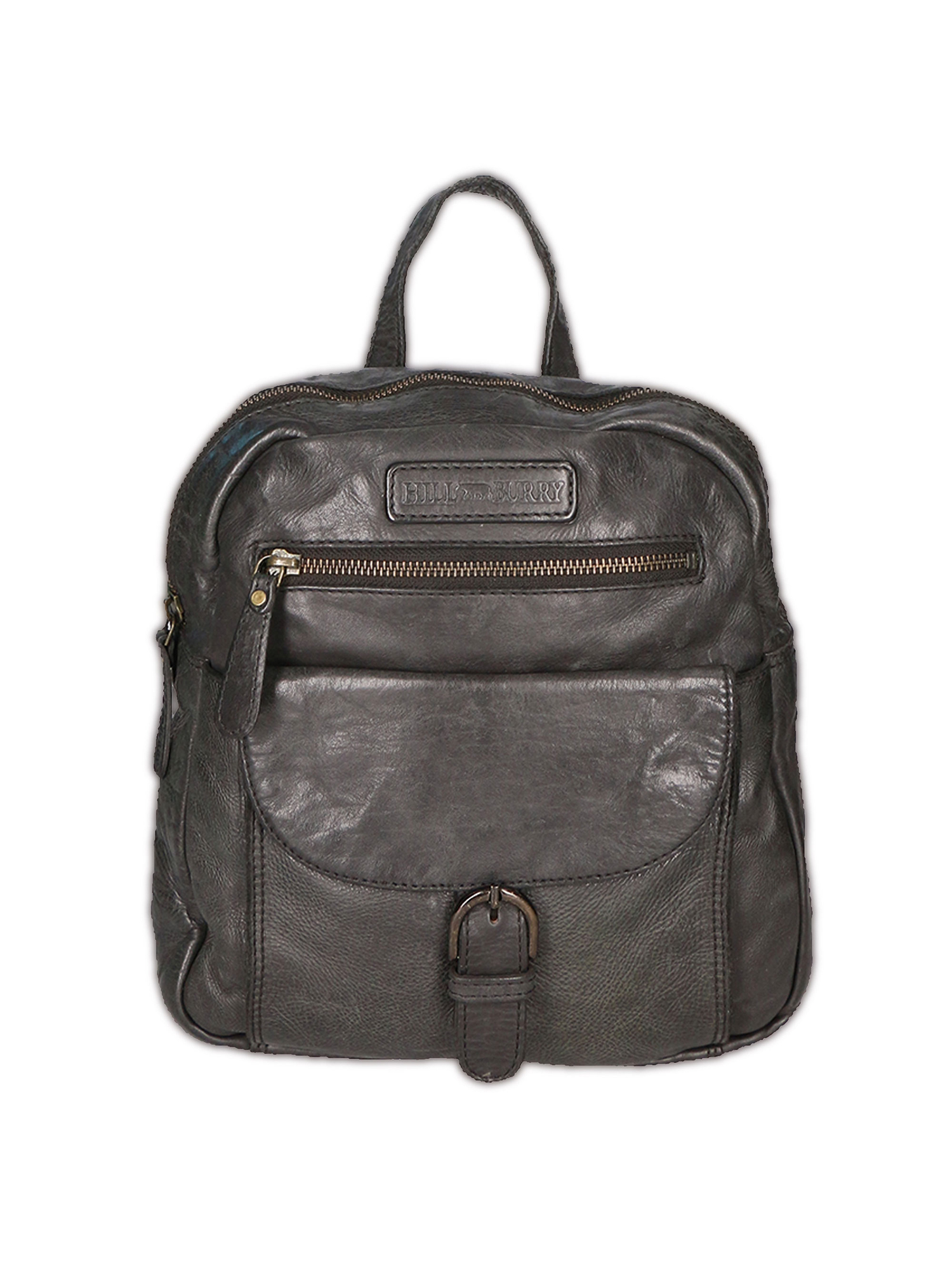 Hill Burry Backpack Nero Genuine Leather