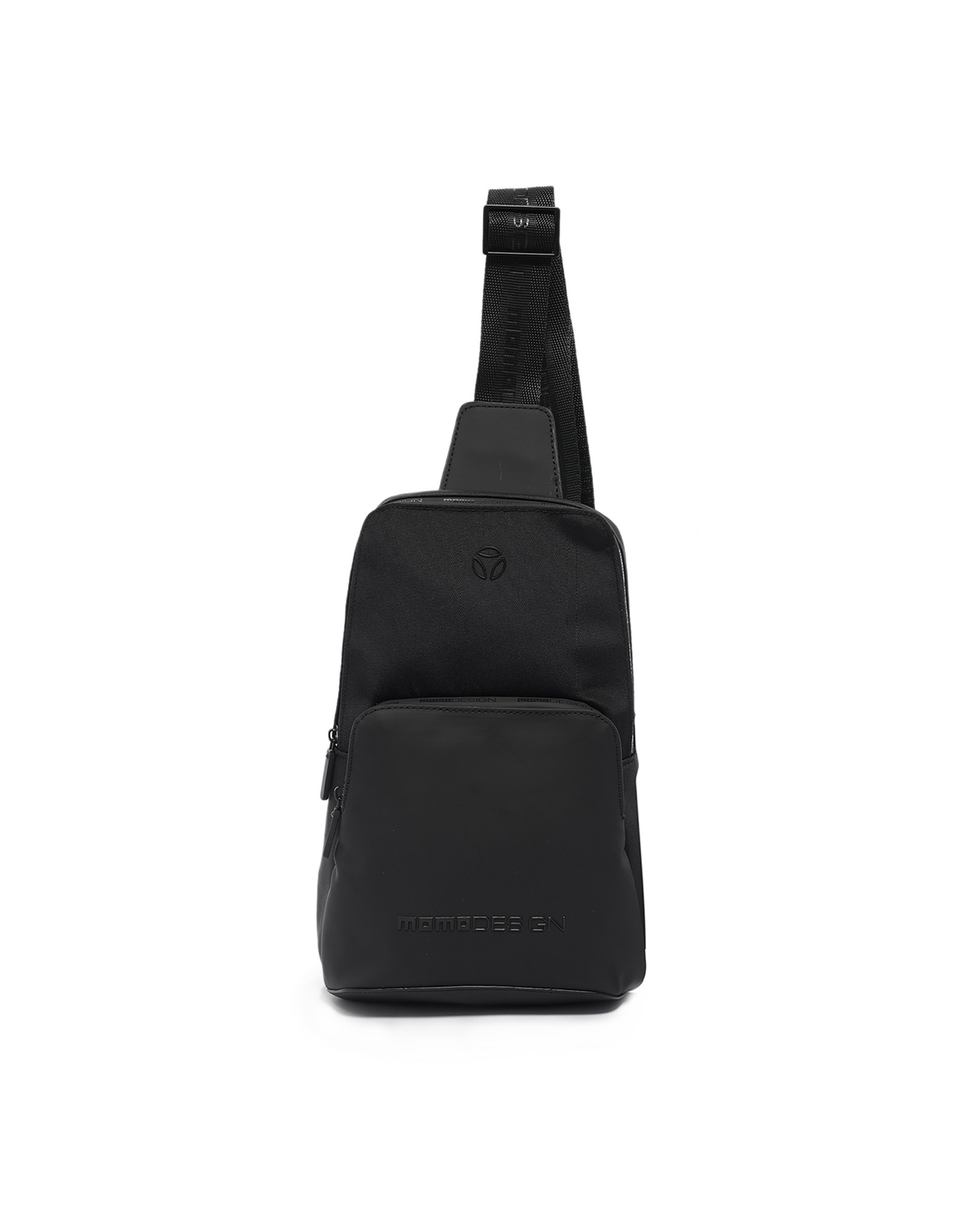 Momo Design Shoulder Bag Nero Mixed faux leather and textile