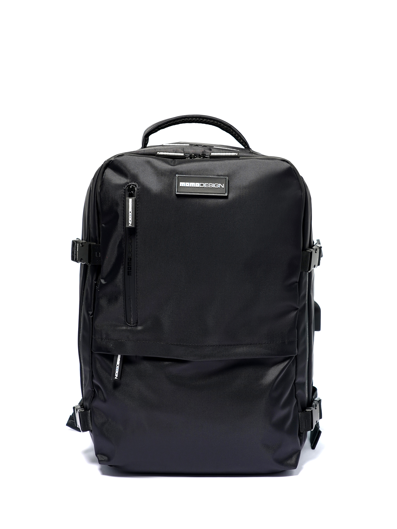 Momo Design Backpack Nero Mixed faux leather and textile