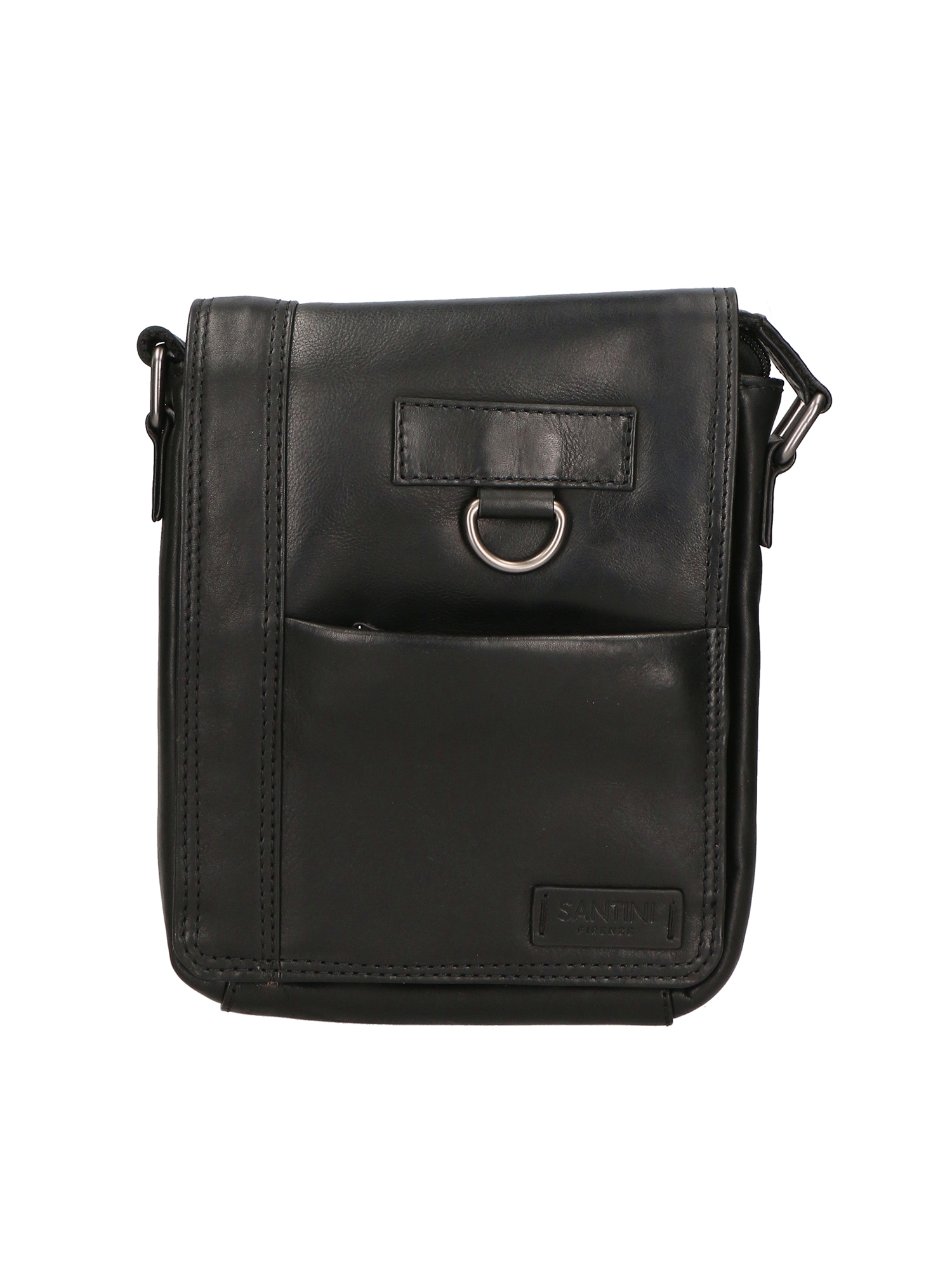 Santini Firenze Crossbody bag Nero Genuine Leather